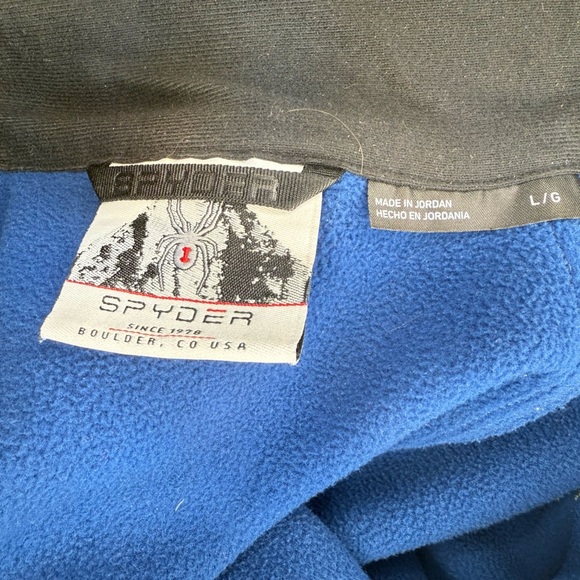 Spyder Men's Blue and Black Pullover Sweater - Picture 3 of 4